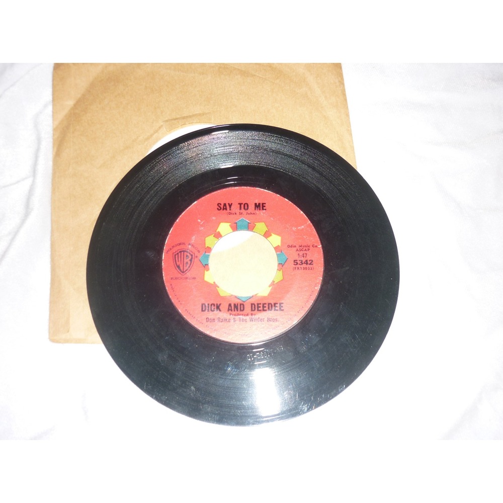 Dick and Dee Dee Say To Me Young And‎ In Love 45 RPM 7" Vinyl Warner Bros 5342
